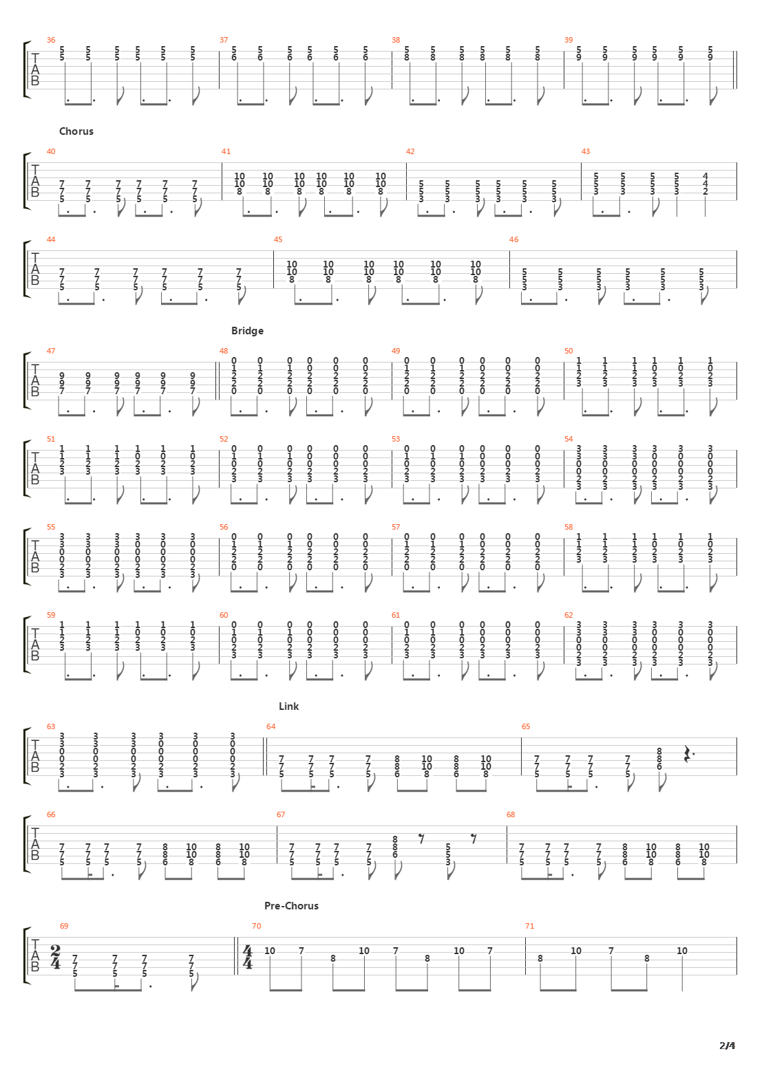 Generator吉他谱