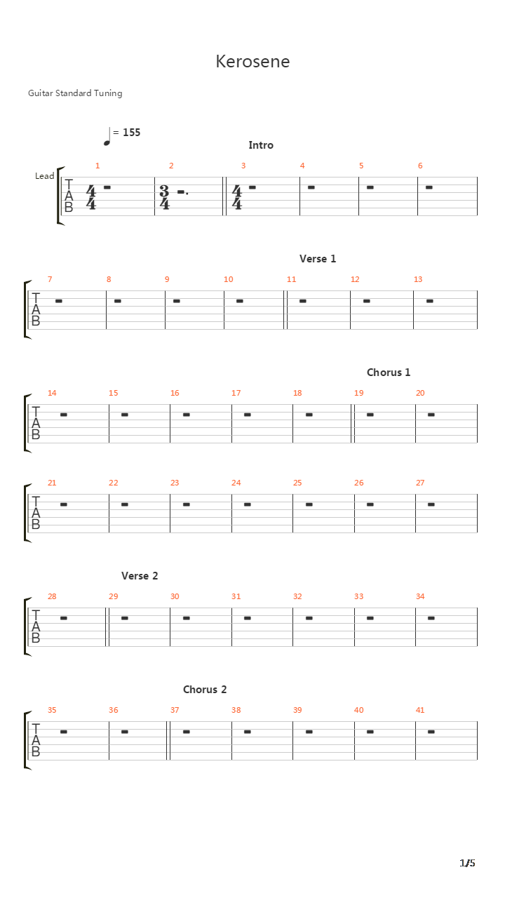 Kerosene吉他谱