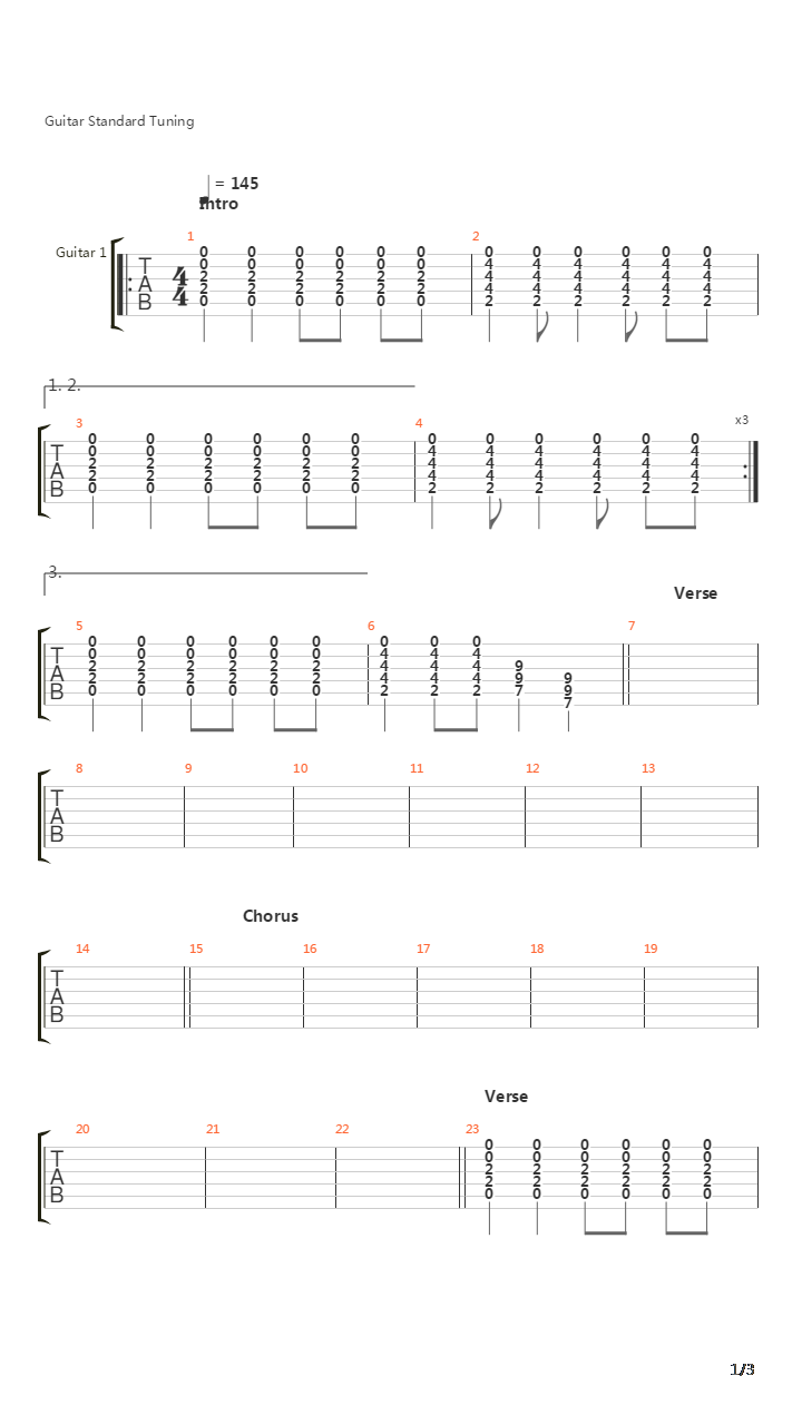 Long Way To The Promise Land吉他谱