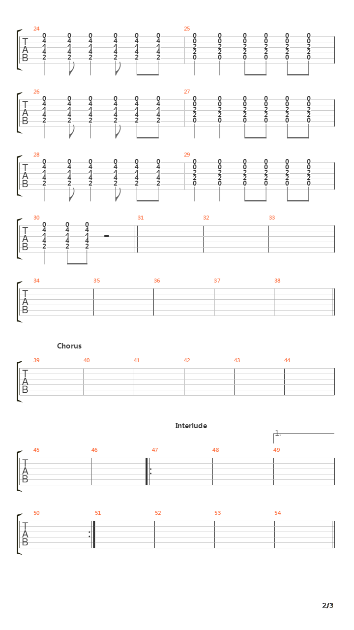 Long Way To The Promise Land吉他谱