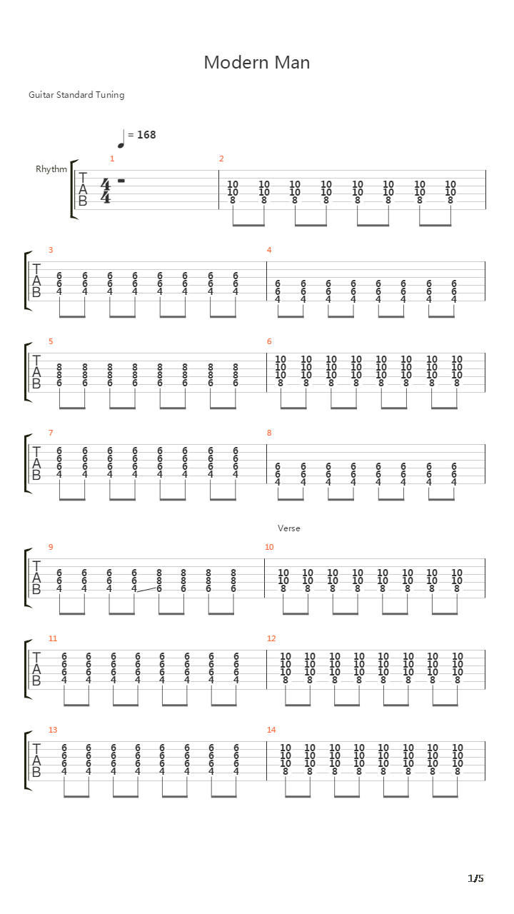 Modern Man吉他谱