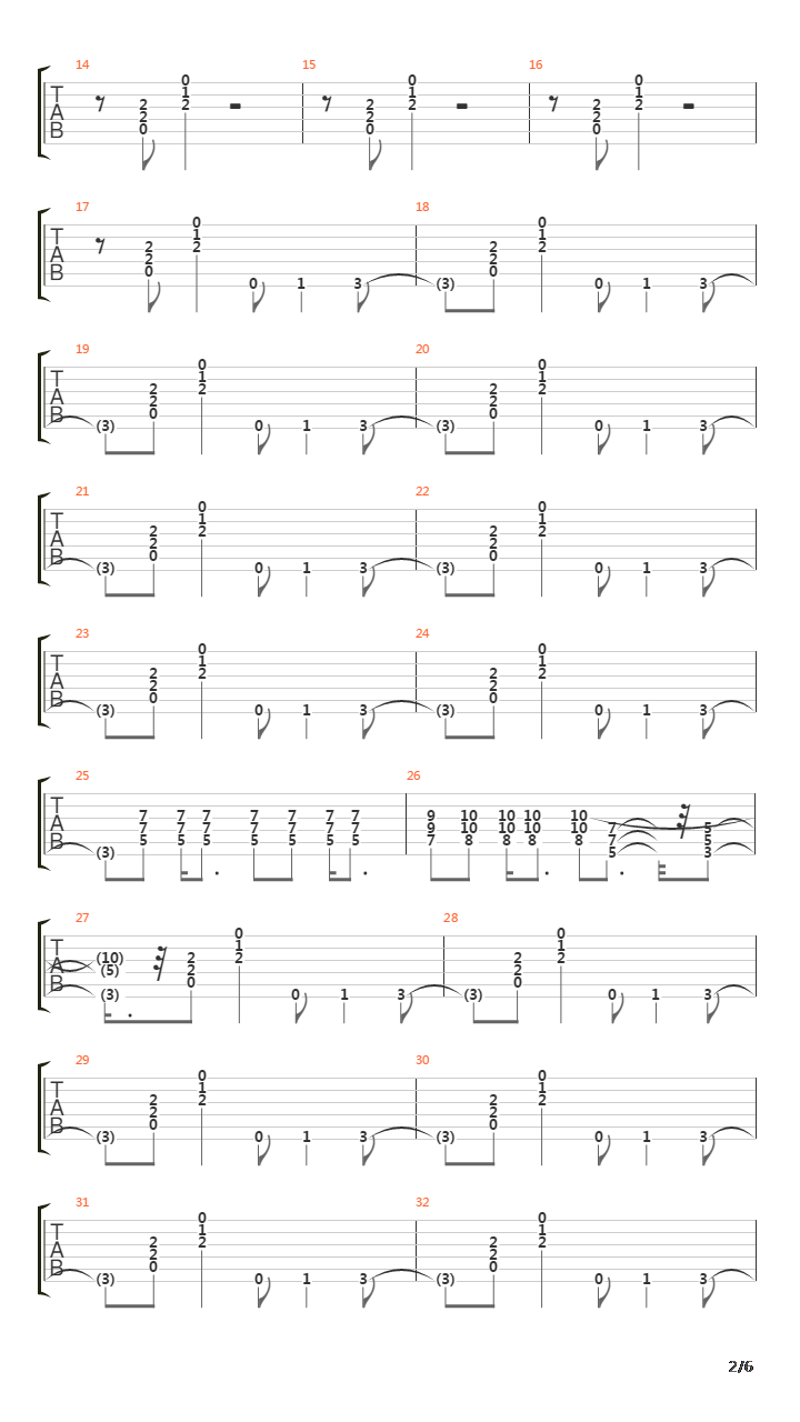 No Direction吉他谱