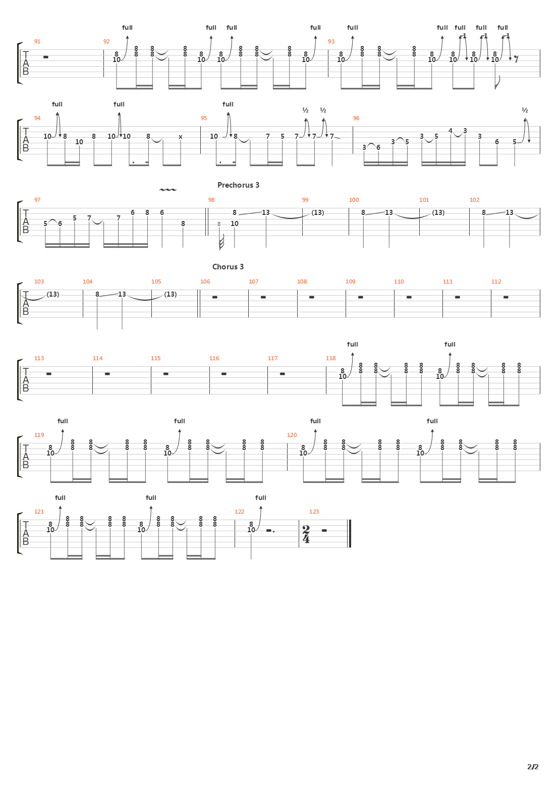 Parallel吉他谱