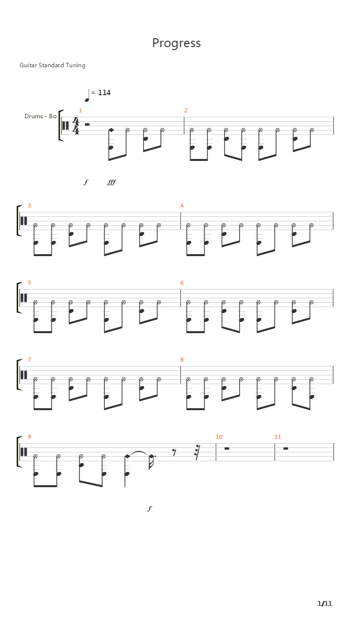 Progress吉他谱