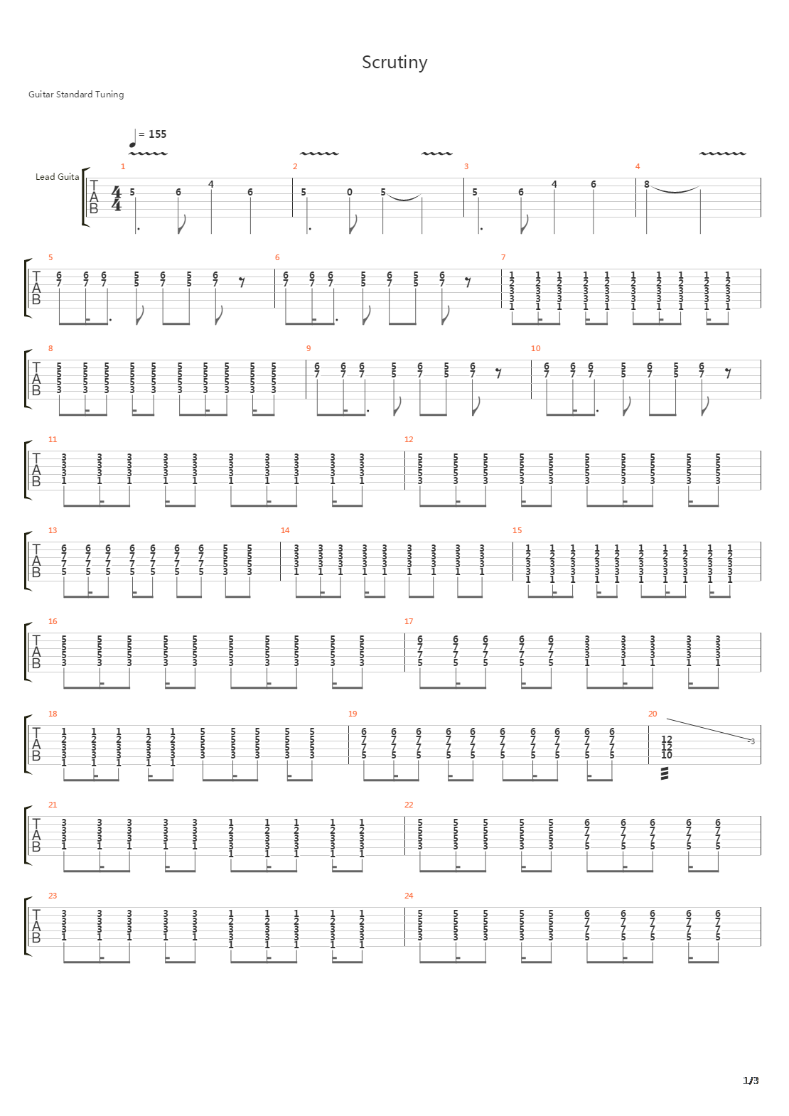 Scrutiny吉他谱