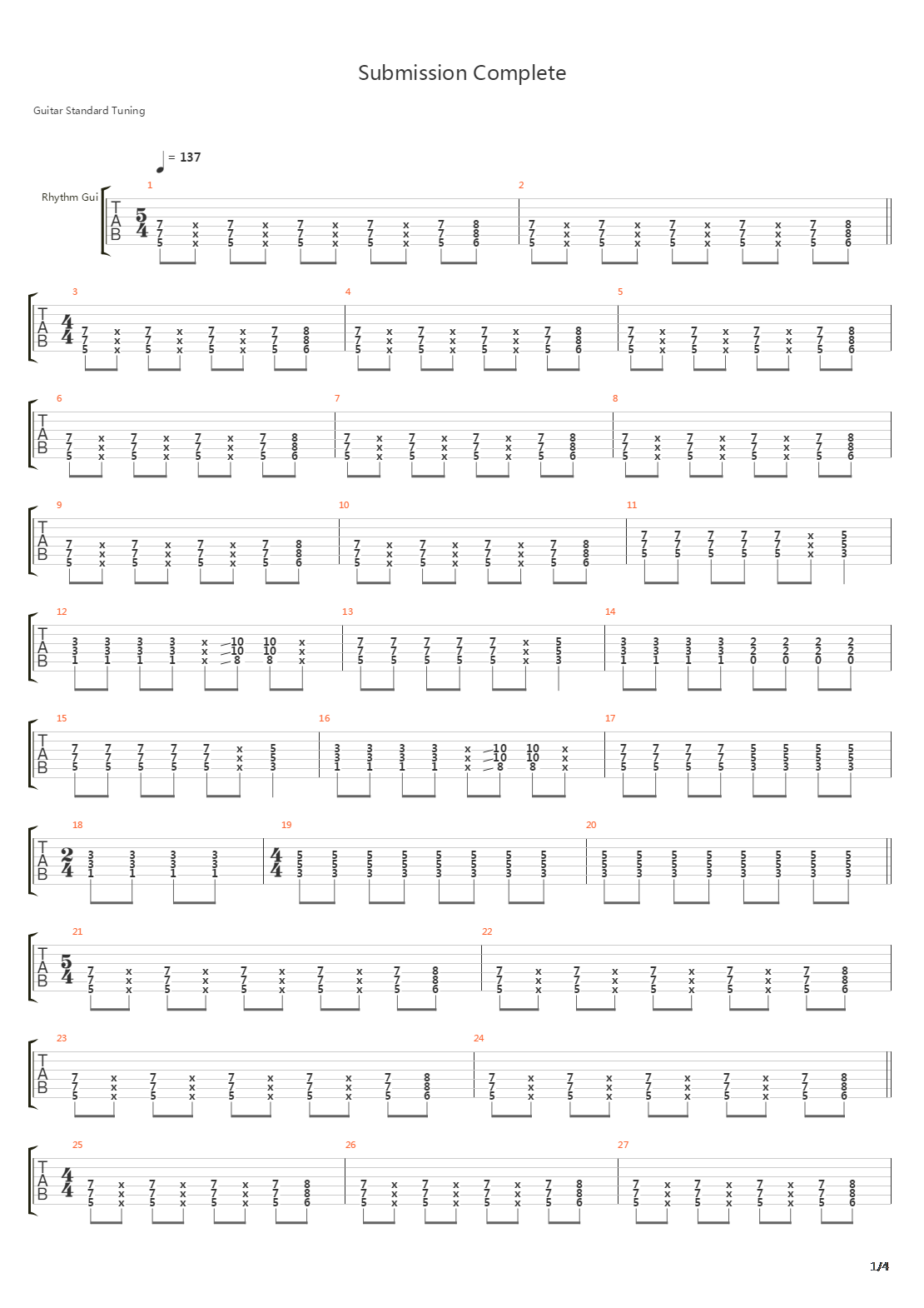 Submission Complete吉他谱