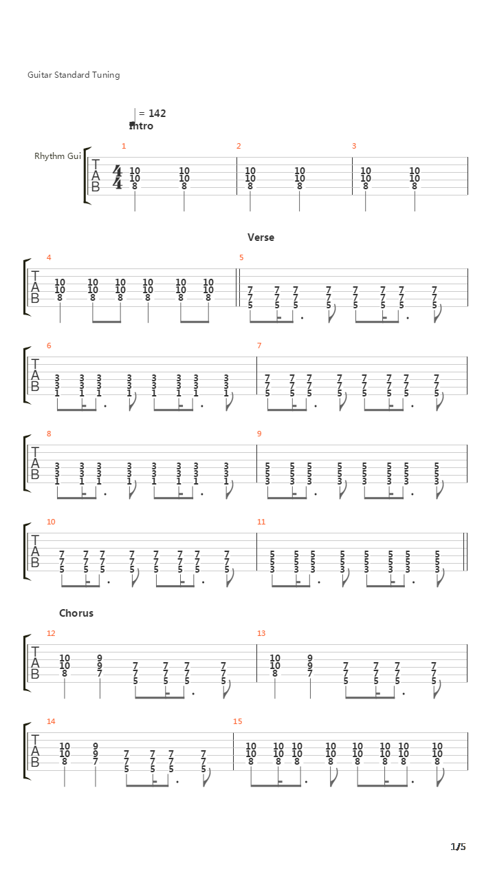 Suffer吉他谱