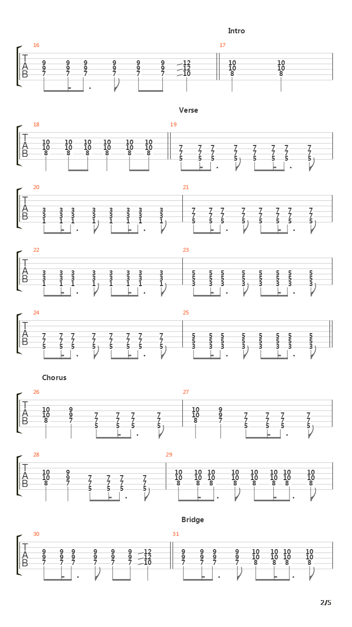 Suffer吉他谱