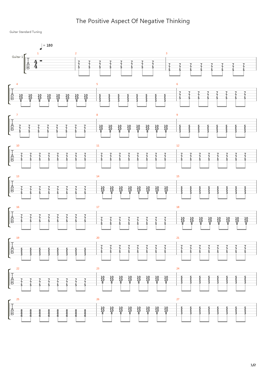 The Positive Aspect Of Negative Thinking吉他谱