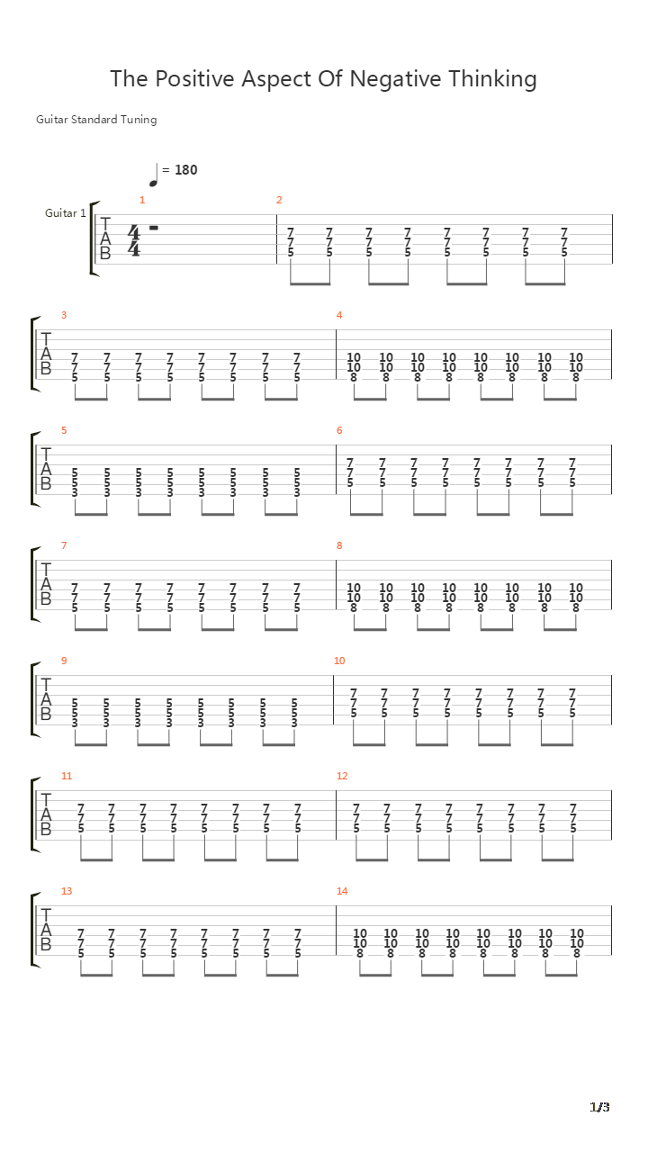 The Positive Aspect Of Negative Thinking吉他谱