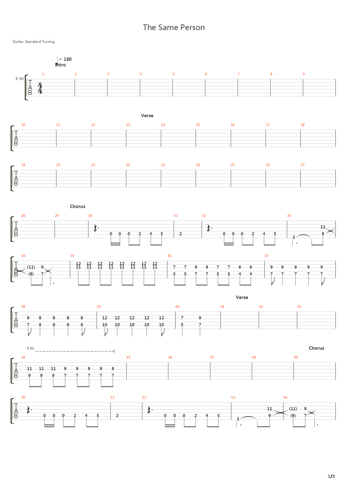 The Same Person吉他谱
