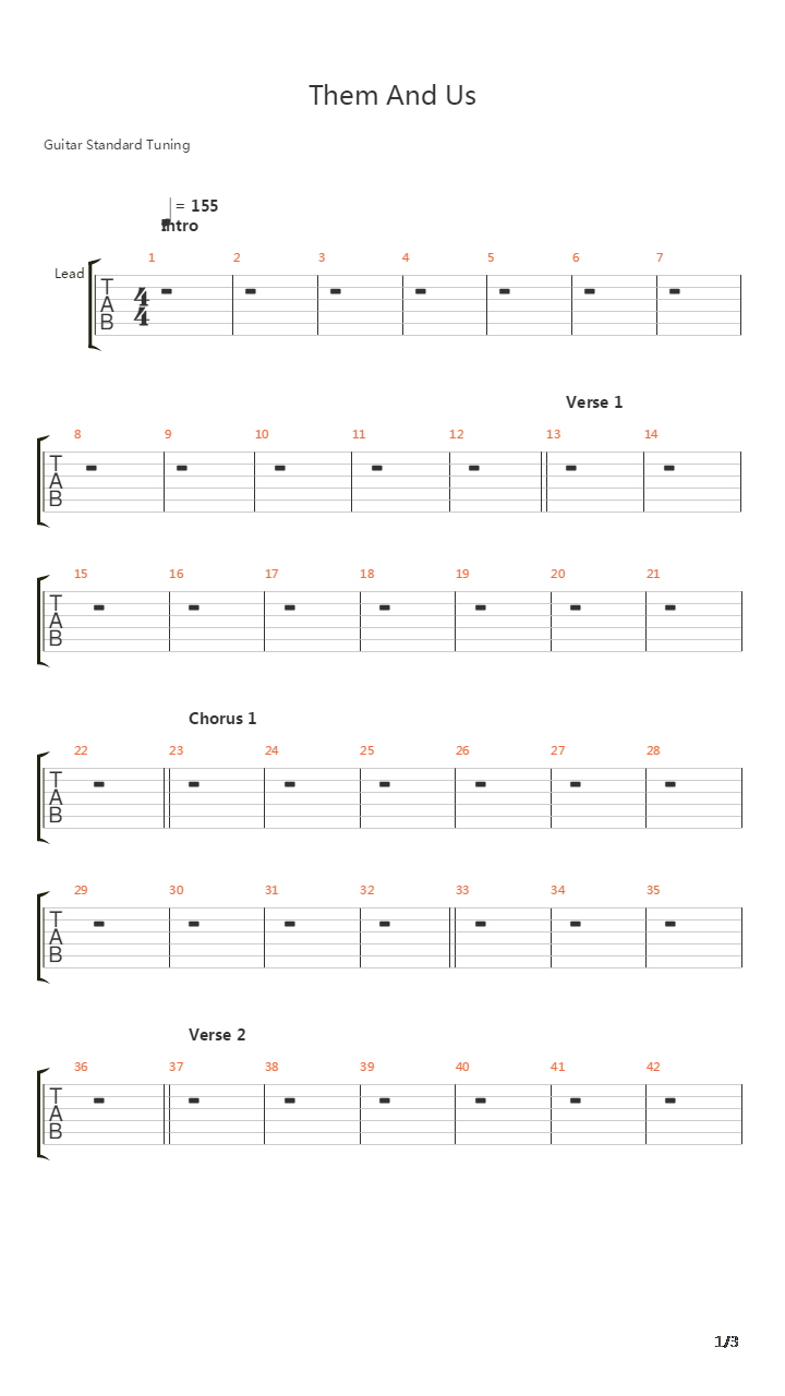 Them And Us吉他谱
