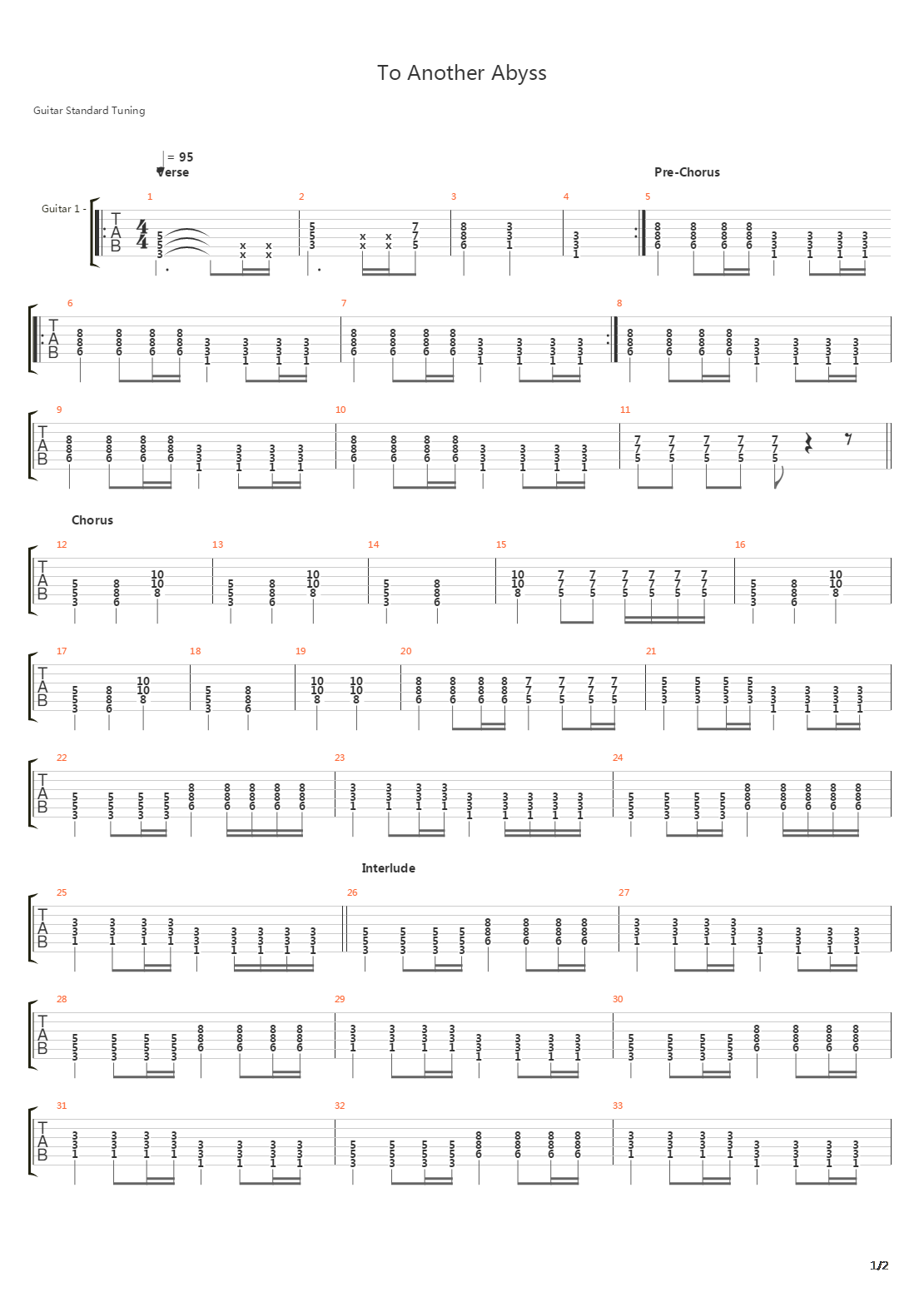 To Another Abyss吉他谱