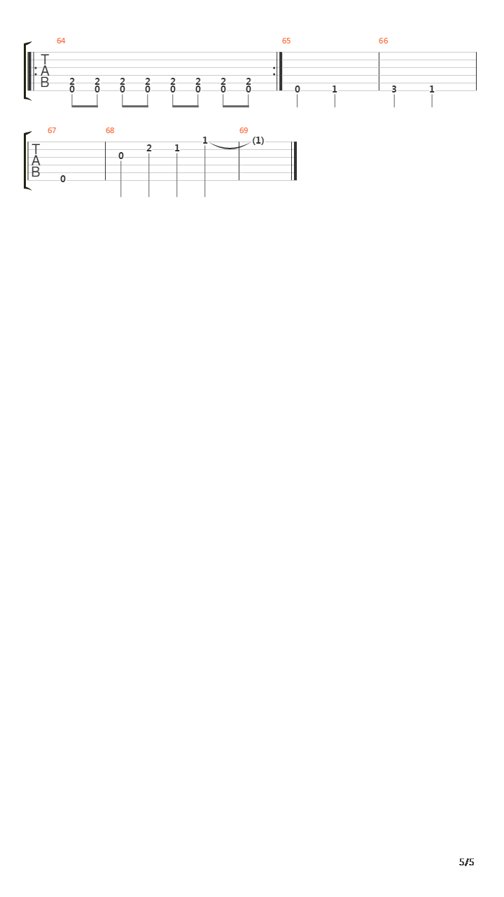 You吉他谱