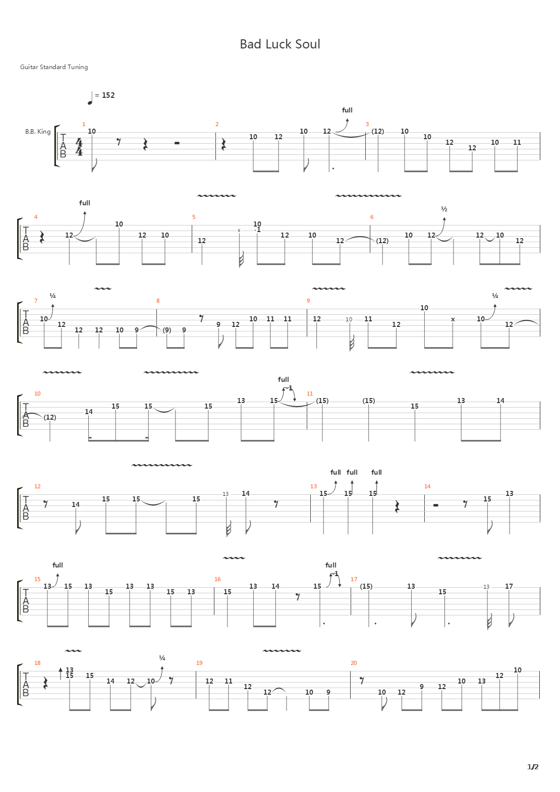 Bad Luck Soul吉他谱