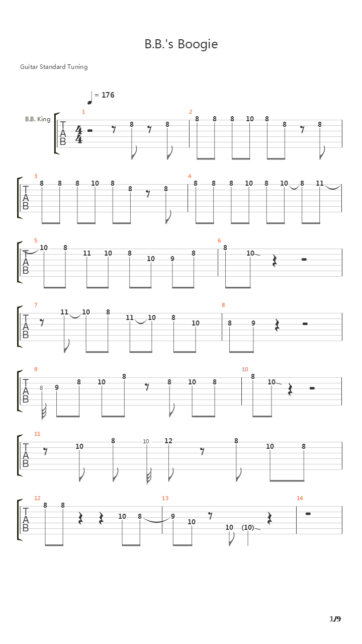 Bbs Boogie吉他谱