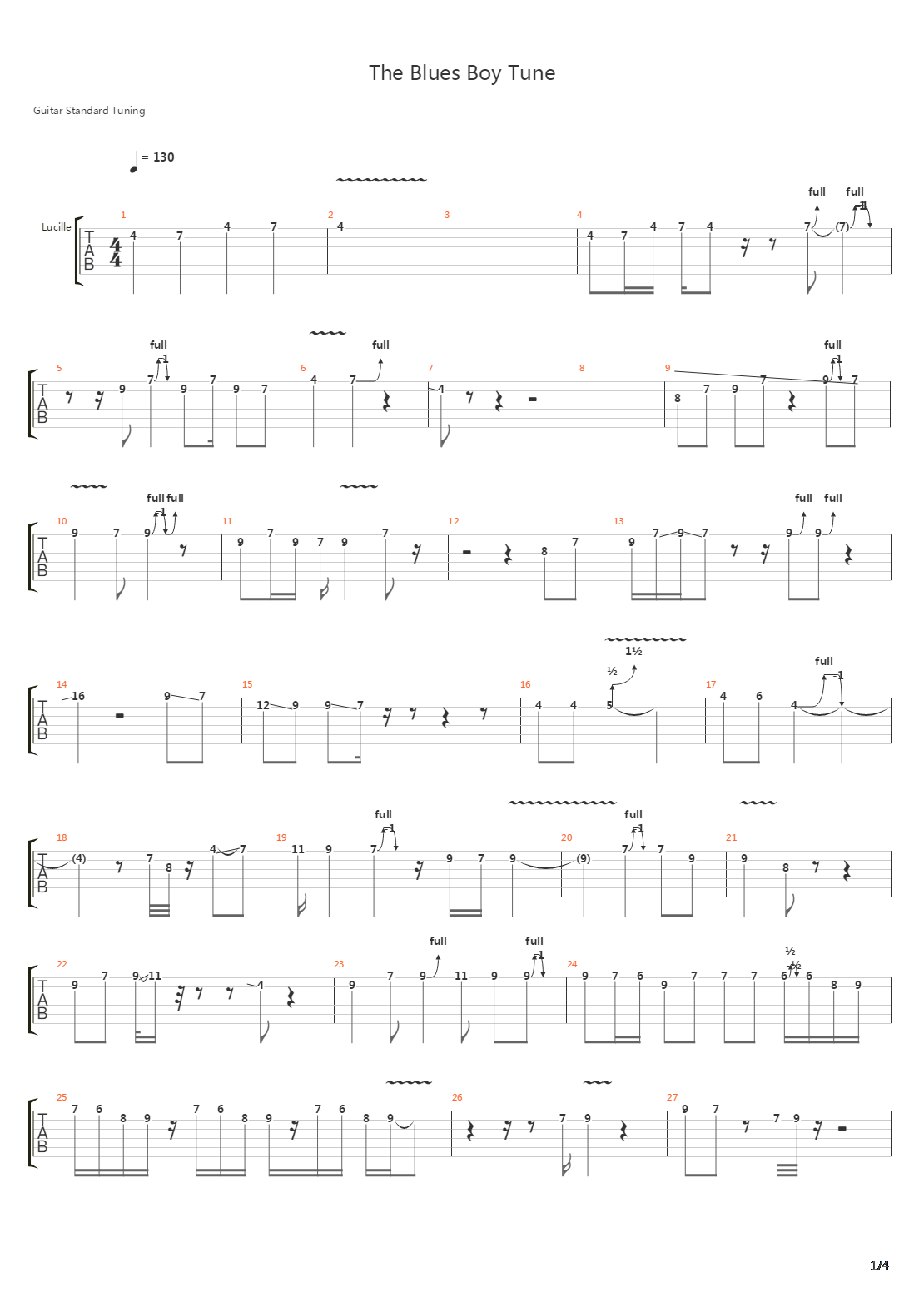 Blues Boy Tune吉他谱