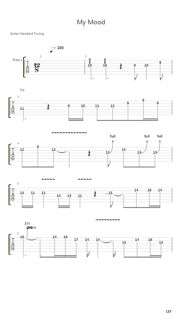 My Mood吉他谱