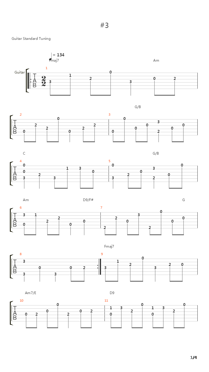 3吉他谱
