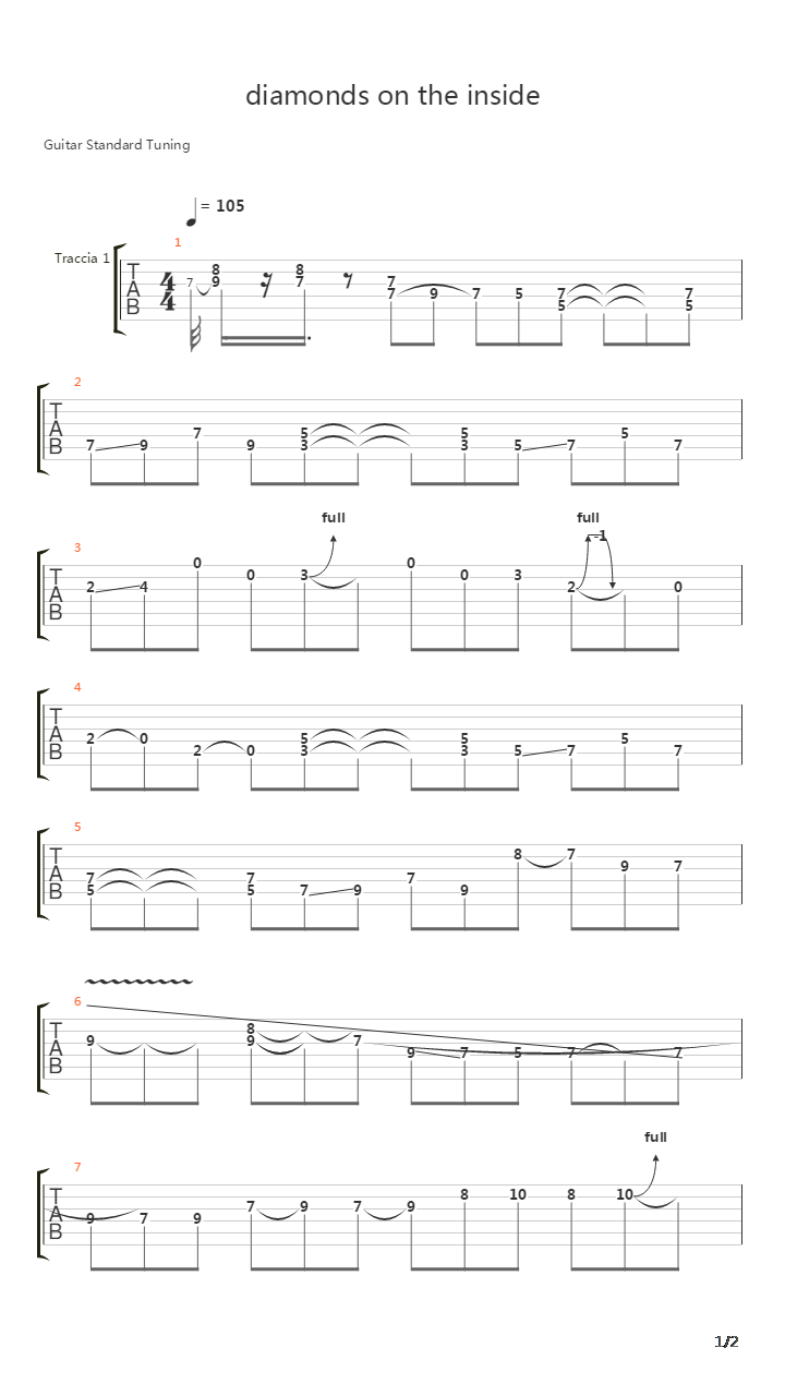Diamonds On The Inside吉他谱
