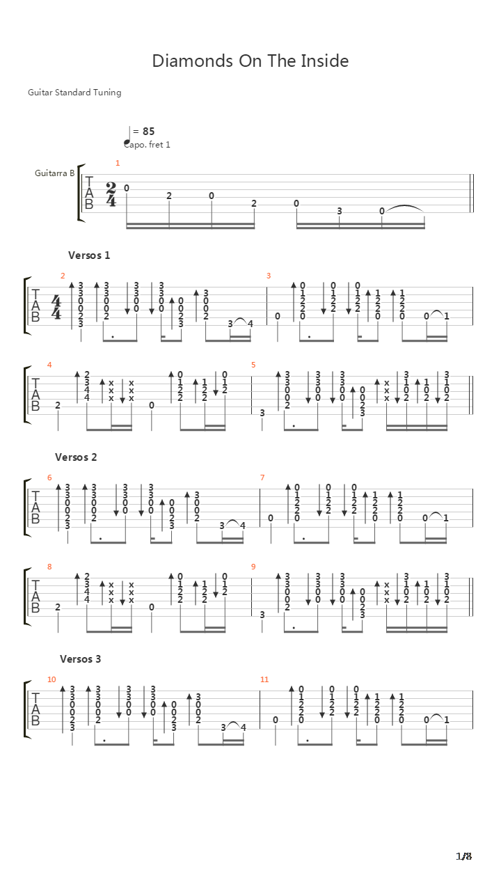 Diamonds On The Inside吉他谱