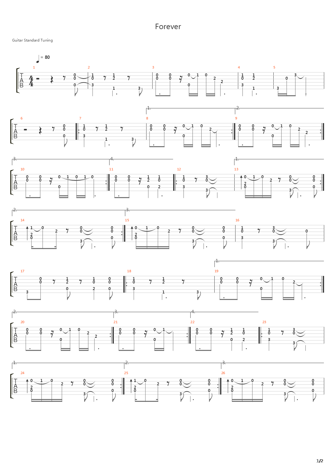 Forever吉他谱