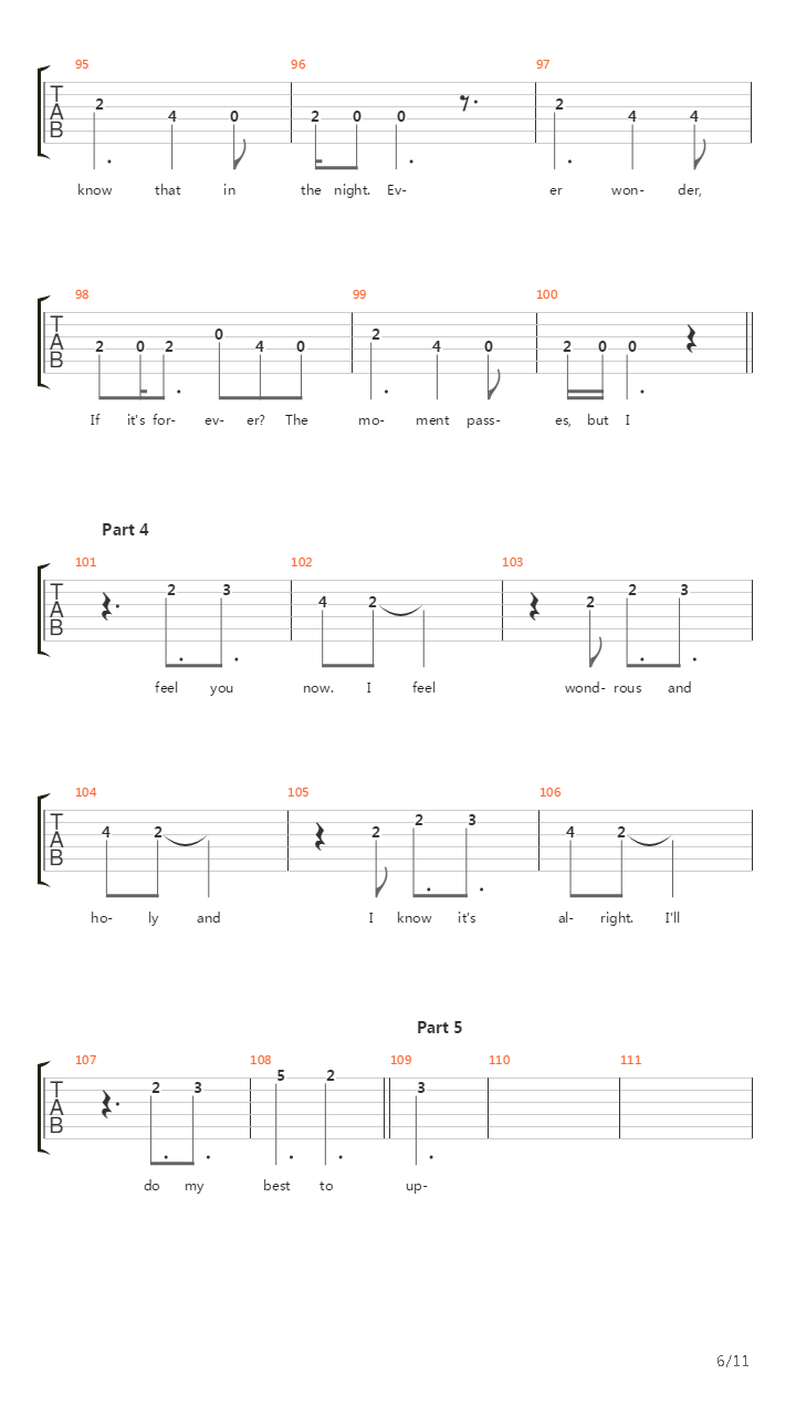 All The Way Down吉他谱