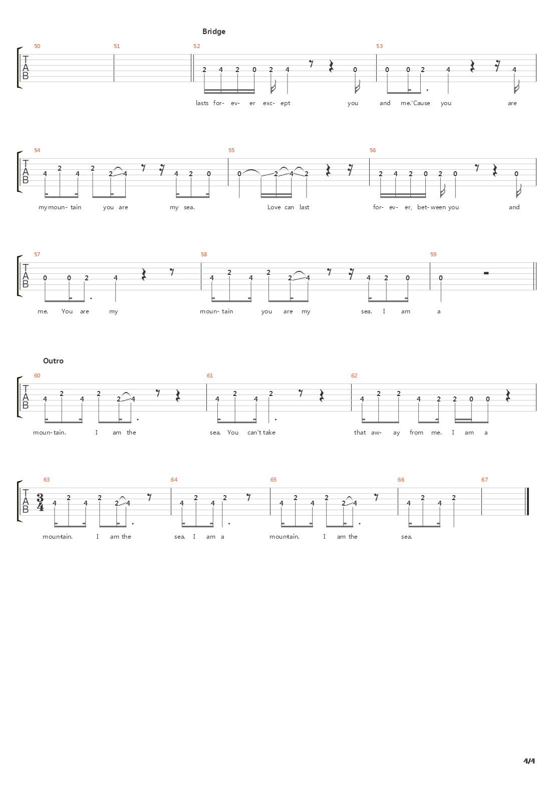 Mountains吉他谱