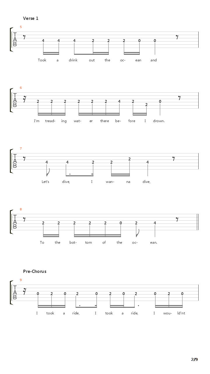 Mountains吉他谱