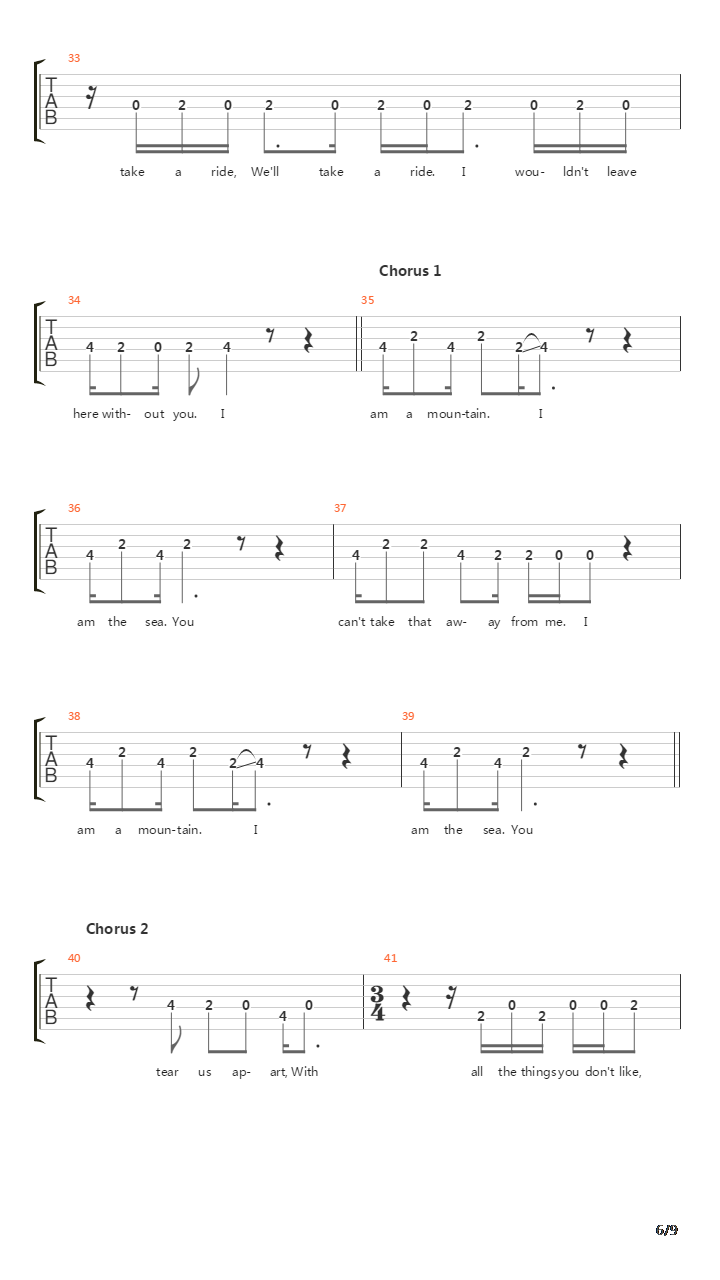 Mountains吉他谱