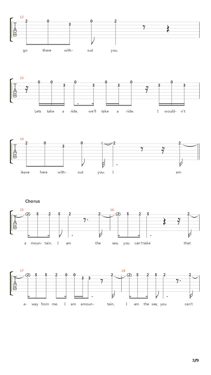 Mountains吉他谱