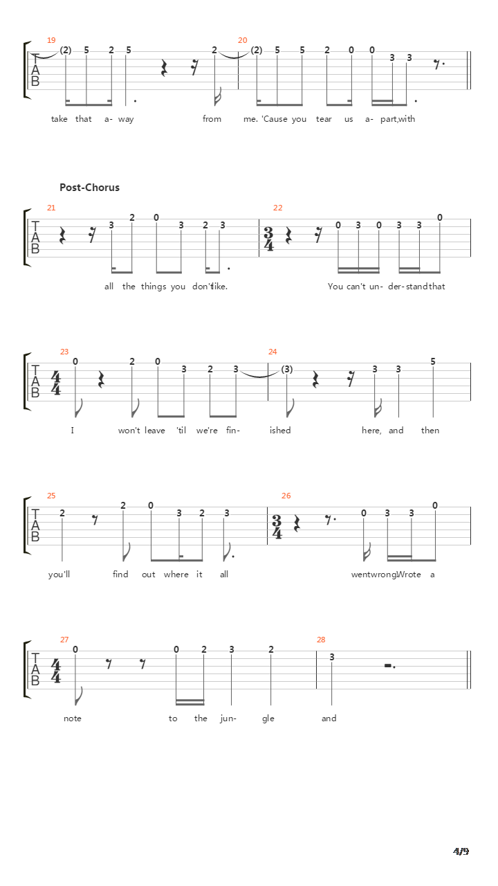 Mountains吉他谱