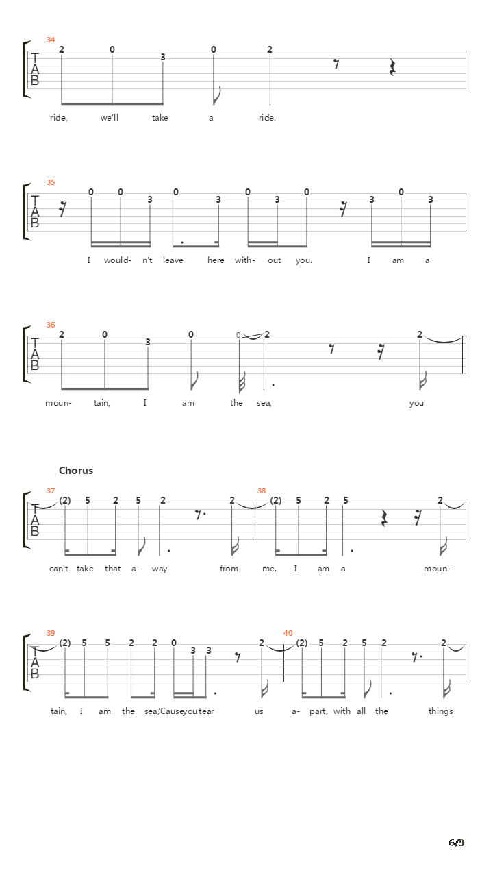 Mountains吉他谱