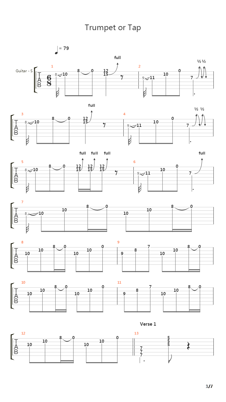 Trumpet Or Tap吉他谱