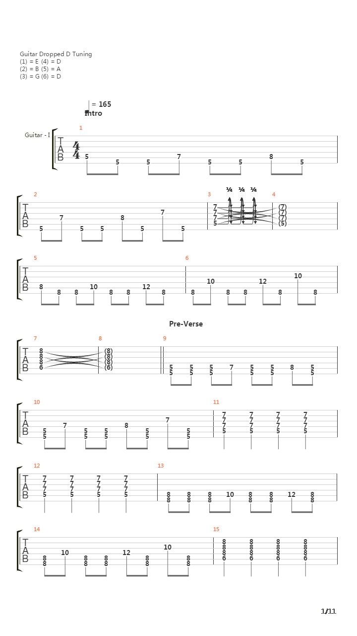 Covered In Cowardice吉他谱