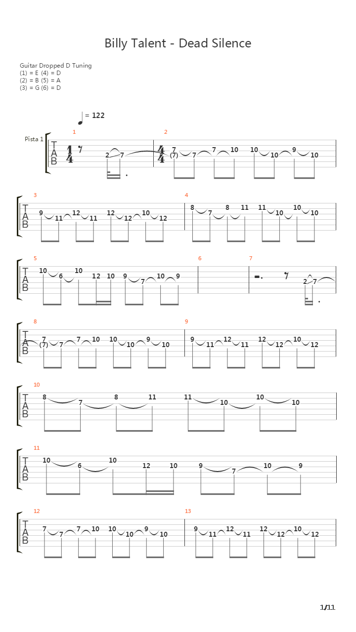 Dead Silence吉他谱