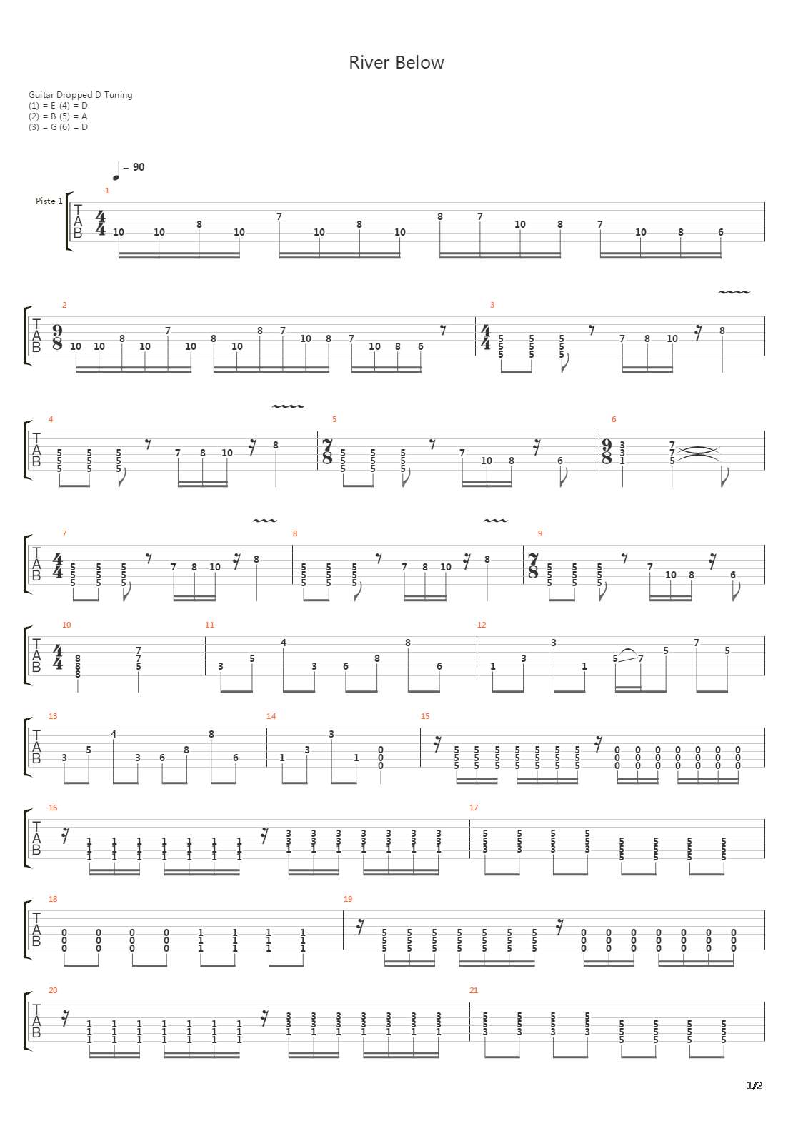 River Below吉他谱