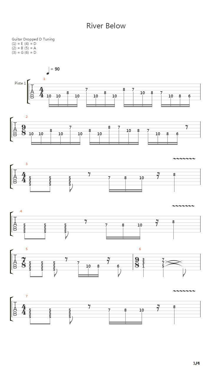 River Below吉他谱