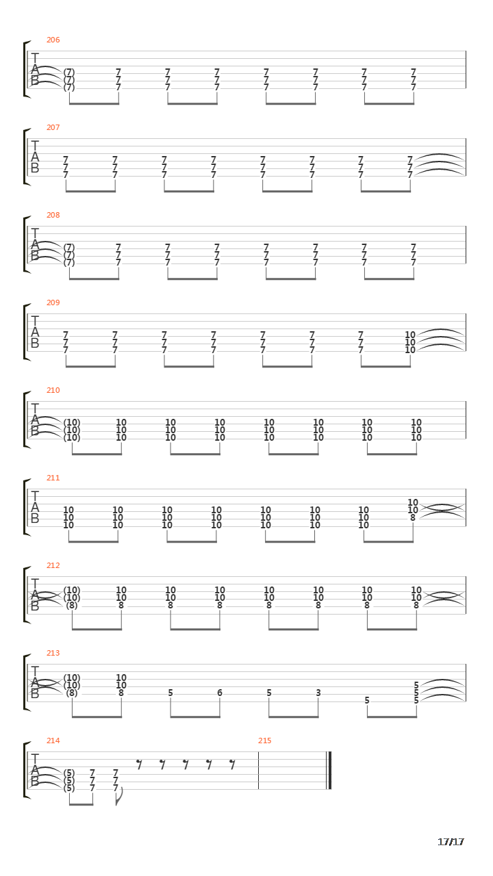 Running Across The Tracks吉他谱
