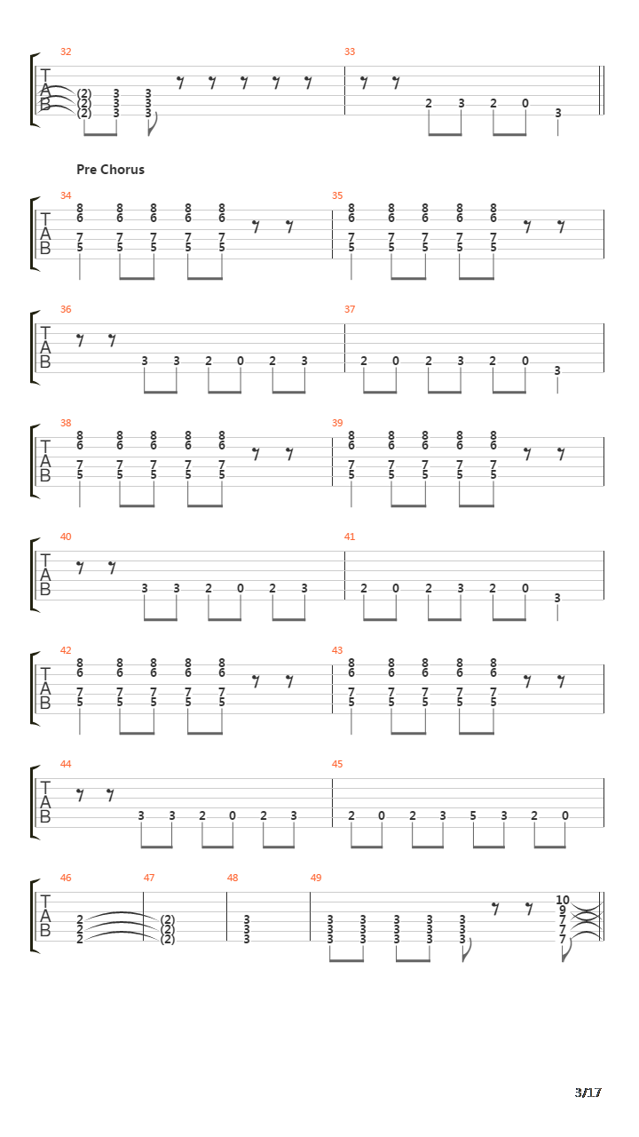 Running Across The Tracks吉他谱
