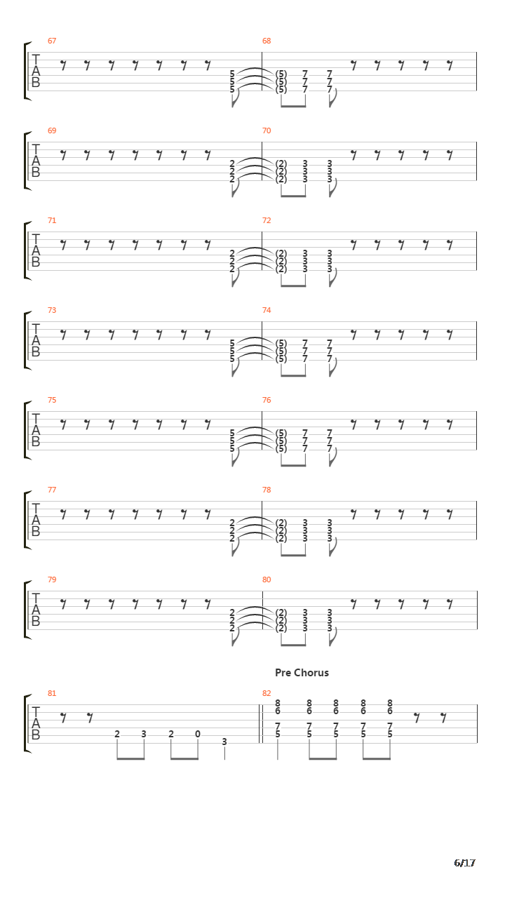 Running Across The Tracks吉他谱