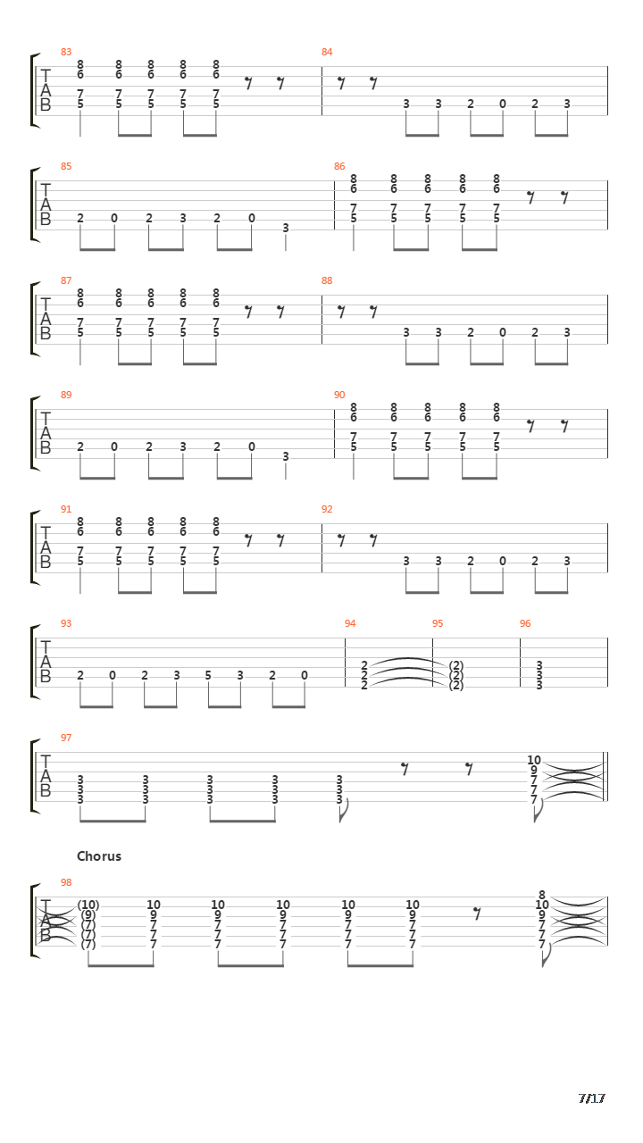 Running Across The Tracks吉他谱