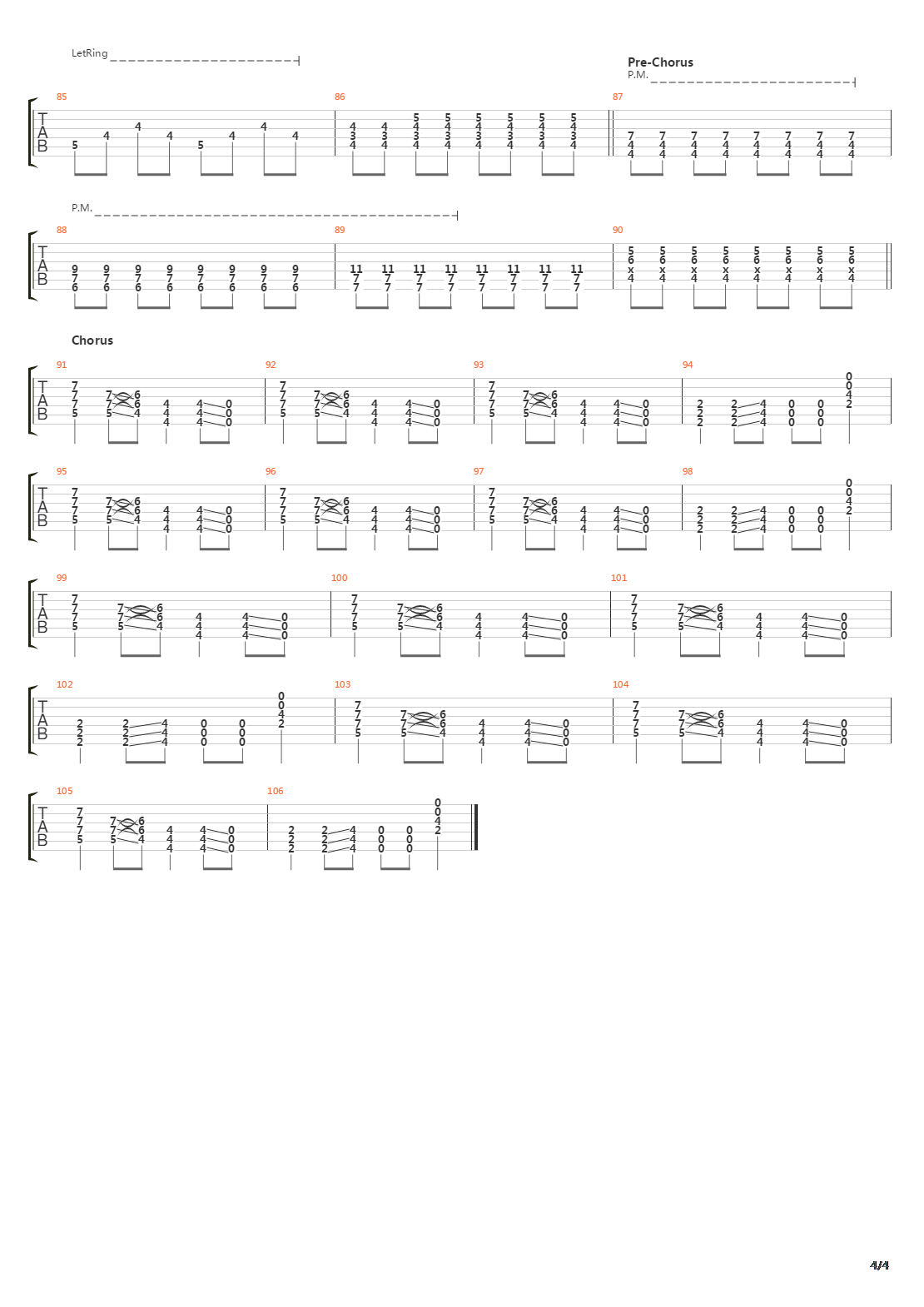 The Ex吉他谱