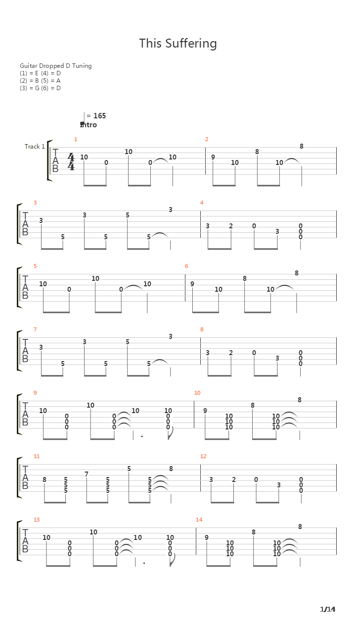 This Suffering吉他谱