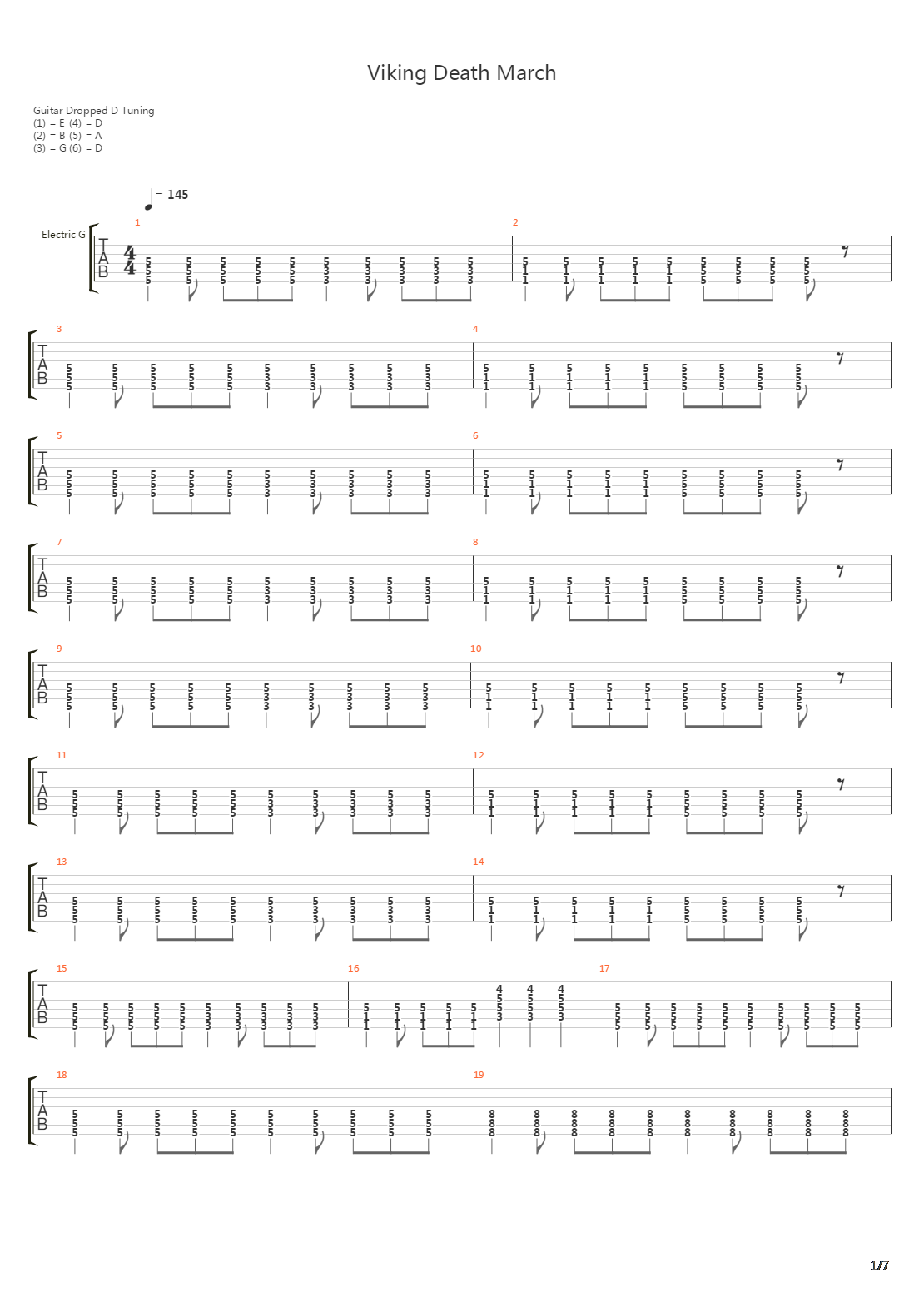 Viking Death March吉他谱