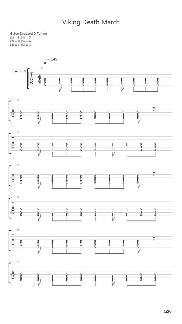 Viking Death March吉他谱