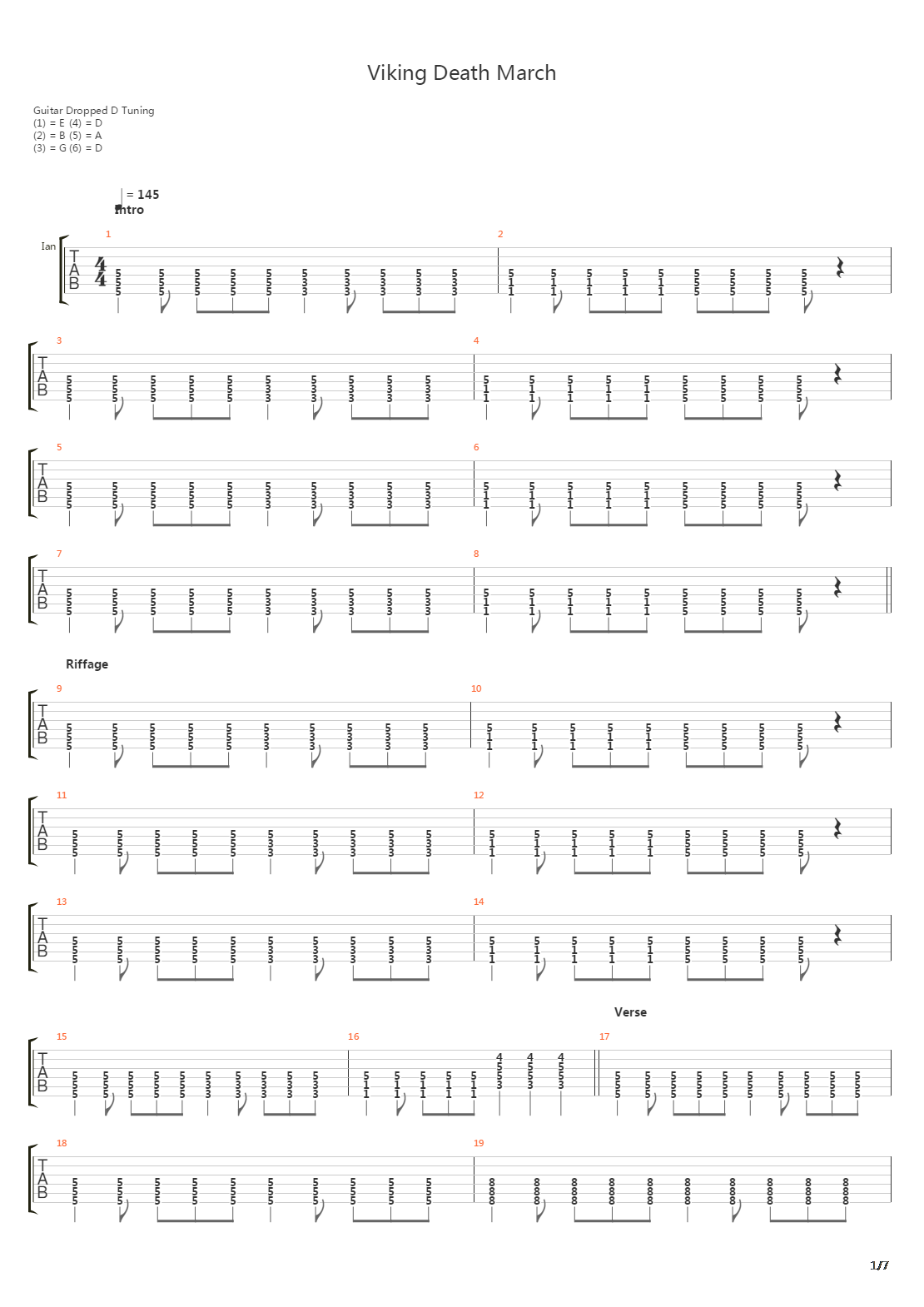 Viking Death March吉他谱
