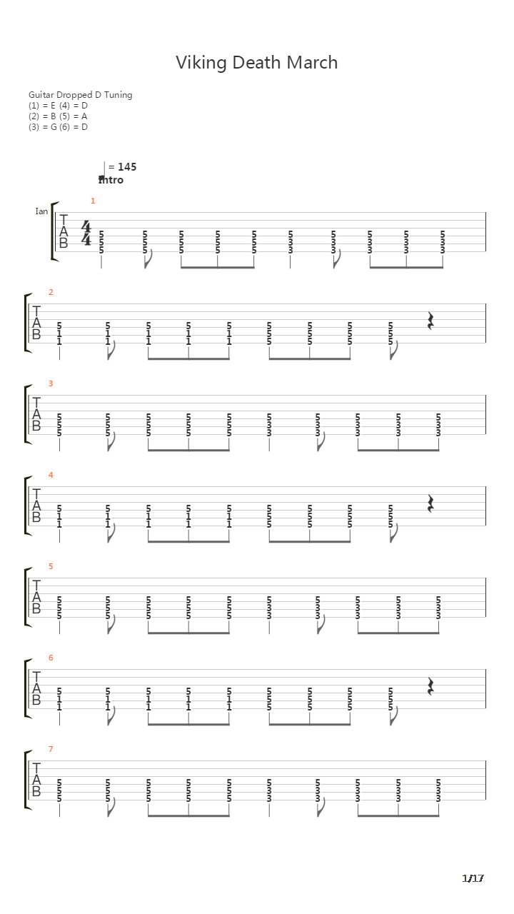Viking Death March吉他谱