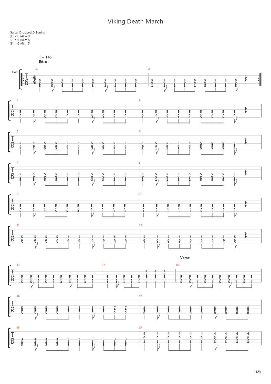 Viking Death March吉他谱