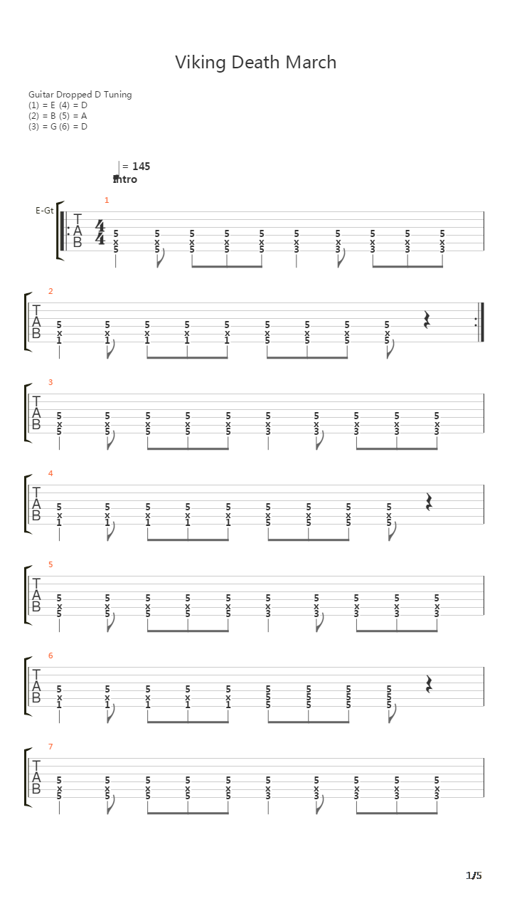 Viking Death March吉他谱